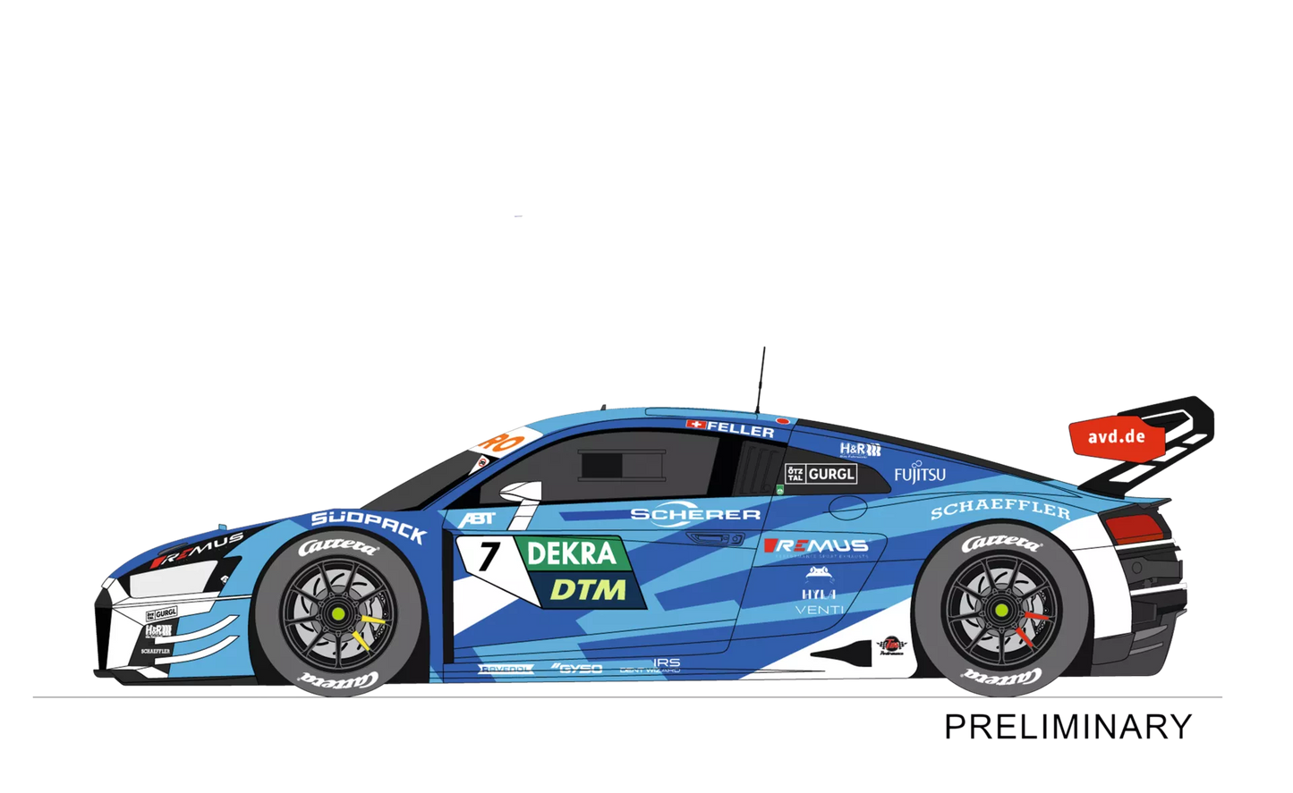 Carrera 64227 Audi R8 LMS GT3 evo II DTM "Ricardo Feller, No.7" GO!!!