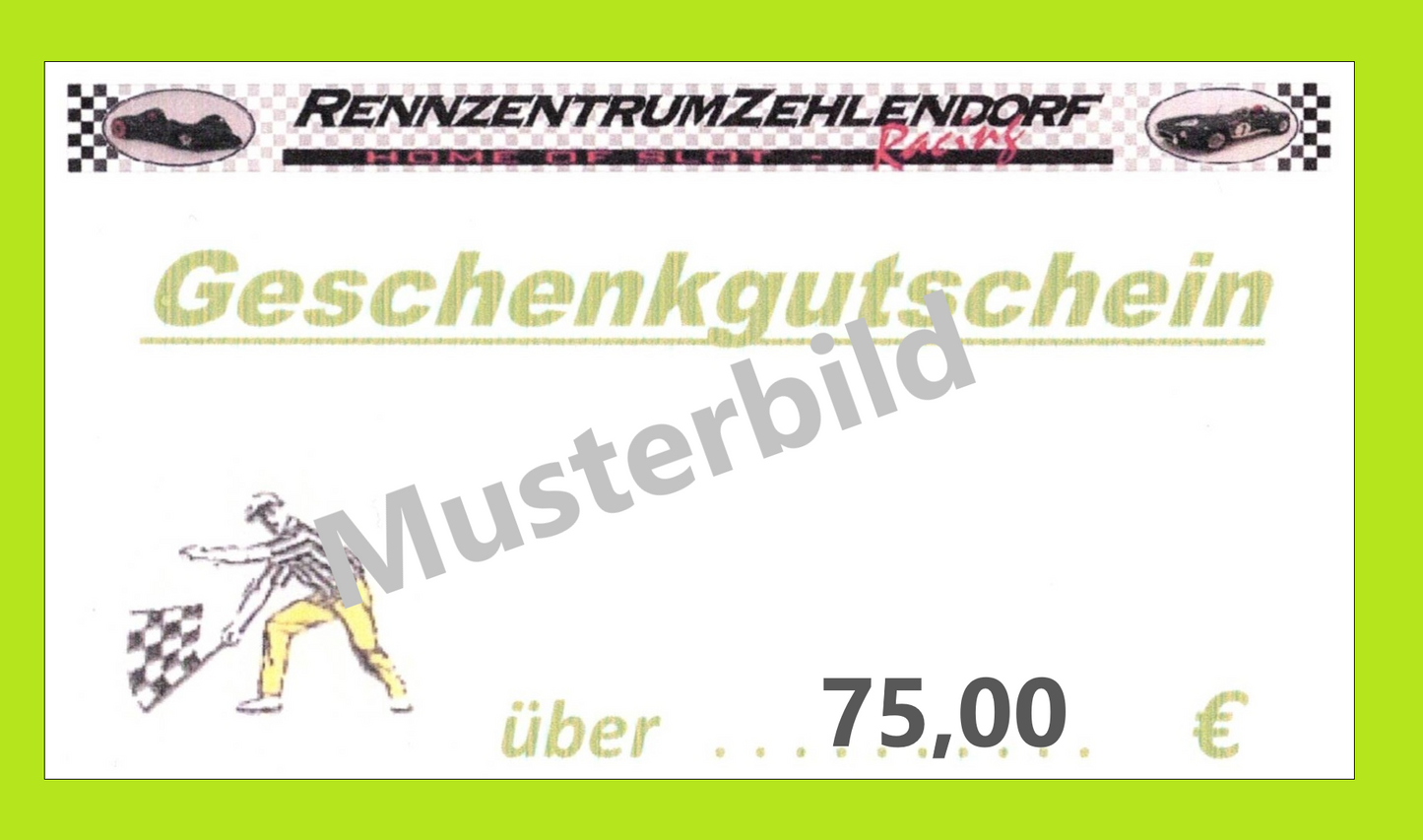 Gutschein RZZ für das Ladengeschäft 75,00€