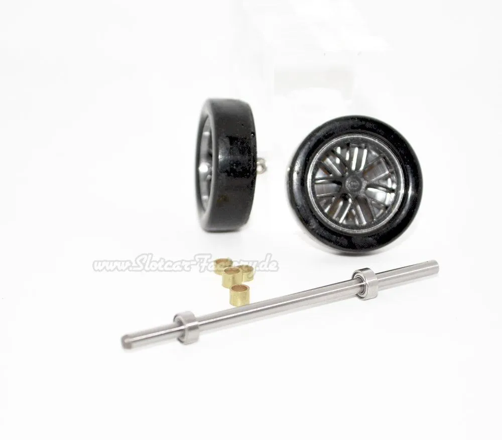 Frankenslot 88714 Umbaukit Vorderachse mit Carrera 1:24 GT/DTM Stegfelgen