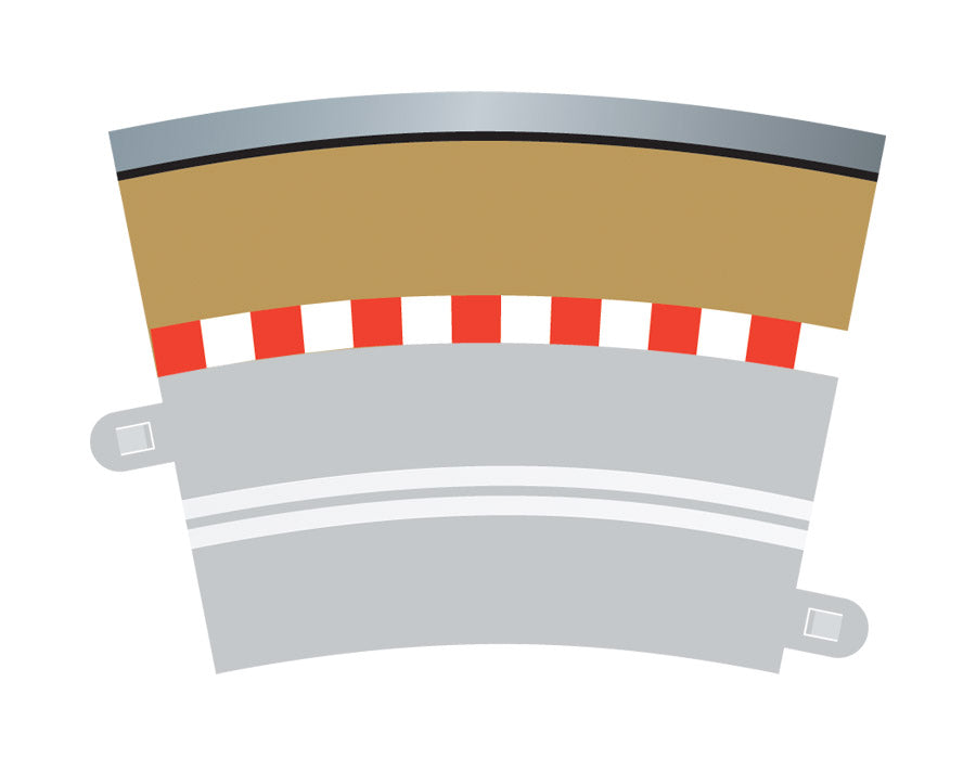 Scalextric C7019 Single Lane Radius 3 Curve Outer Borders 22,5° x 4