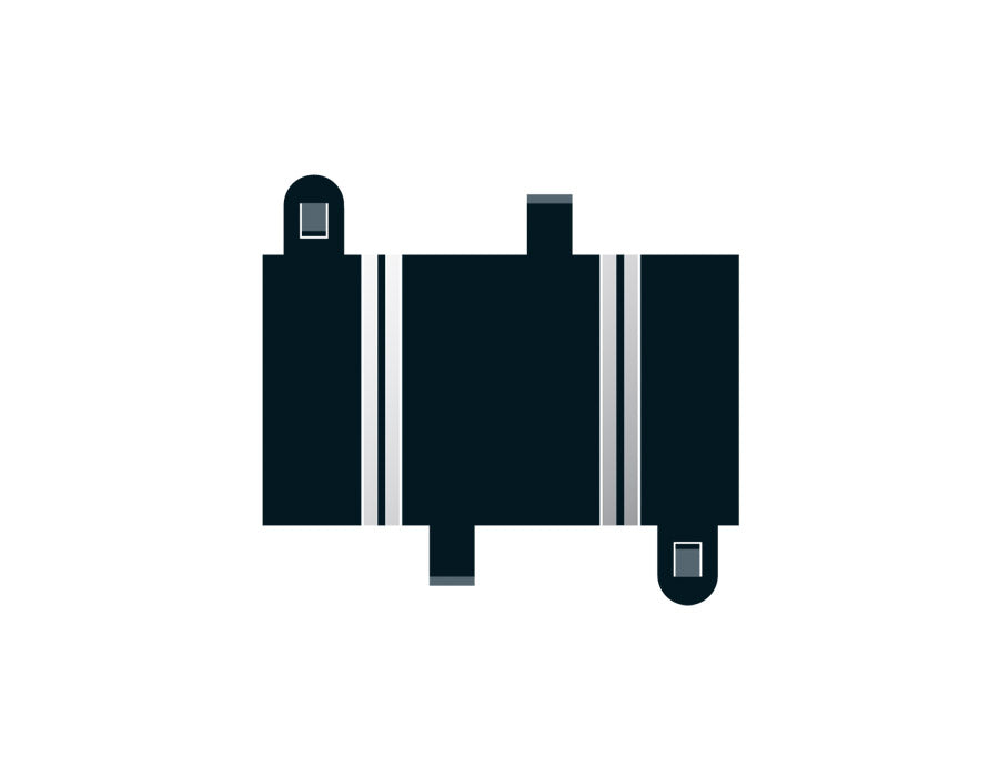 Scalextric C8200 Viertel Gerade 87 mm x 2