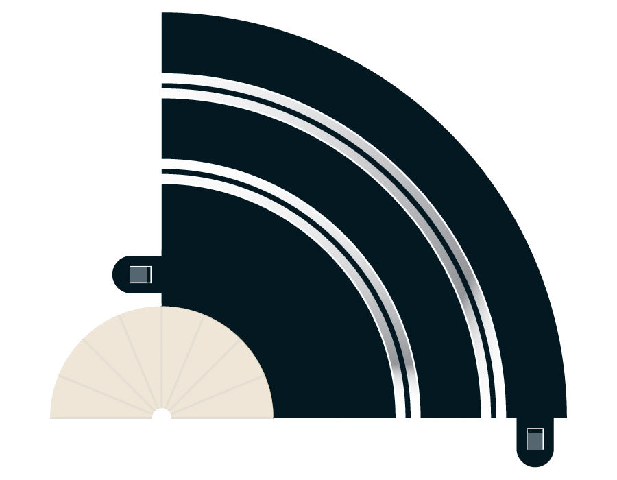 Scalextric C8201 Radius 1 Haarnadelkurve 90° x 2 Stück