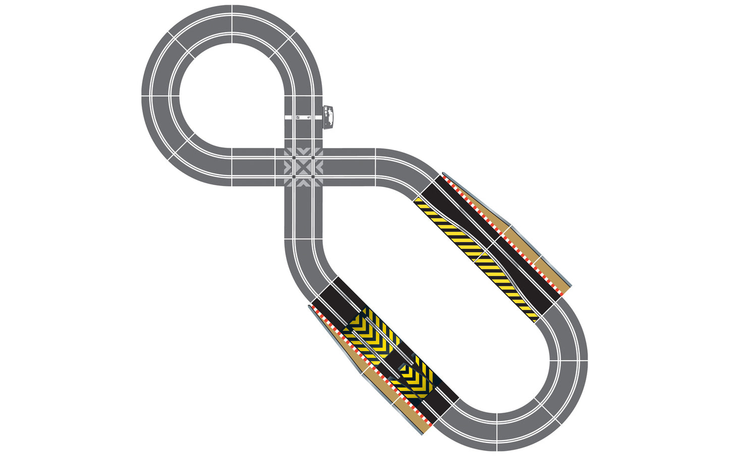 Scalextric C8511 Track-Erweiterungspaket 2 Sprungschanze und Schikane (Verpackung ausgeblichen)