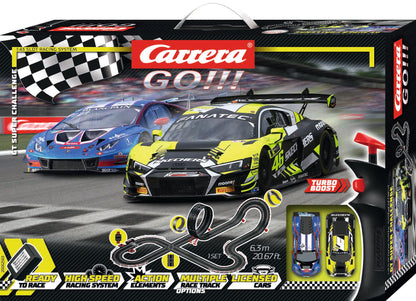 Carrera 62563 GT Super Challenge Grundpackung GO!!! Mit Valentino Rossi und seinem Audi R8