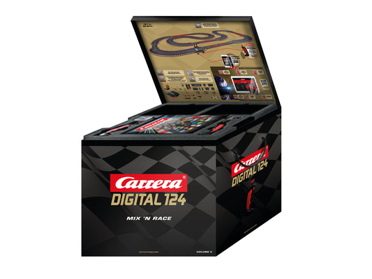 Carrera 90955 Mix 'n Race Volume 5  , 19,10 m Streckenlänge , incl. 2 Wunschfahrzeugen Digital 124 Fahrzeuge zum Preis von je 89,95 €  !! andere Fahrzeuge mit Aufpreis