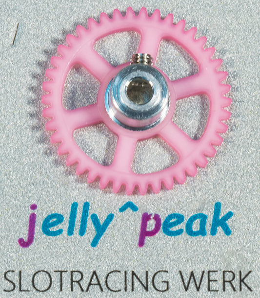 jp-NT42 Spurzahnrad NT 42 Zähne M50 für Ø3mm Achse m. Schraube (pink)