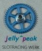 jp-NT47 Spurzahnrad NT 47 Zähne M50 für Ø3mm Achse m. Schraube (blau)