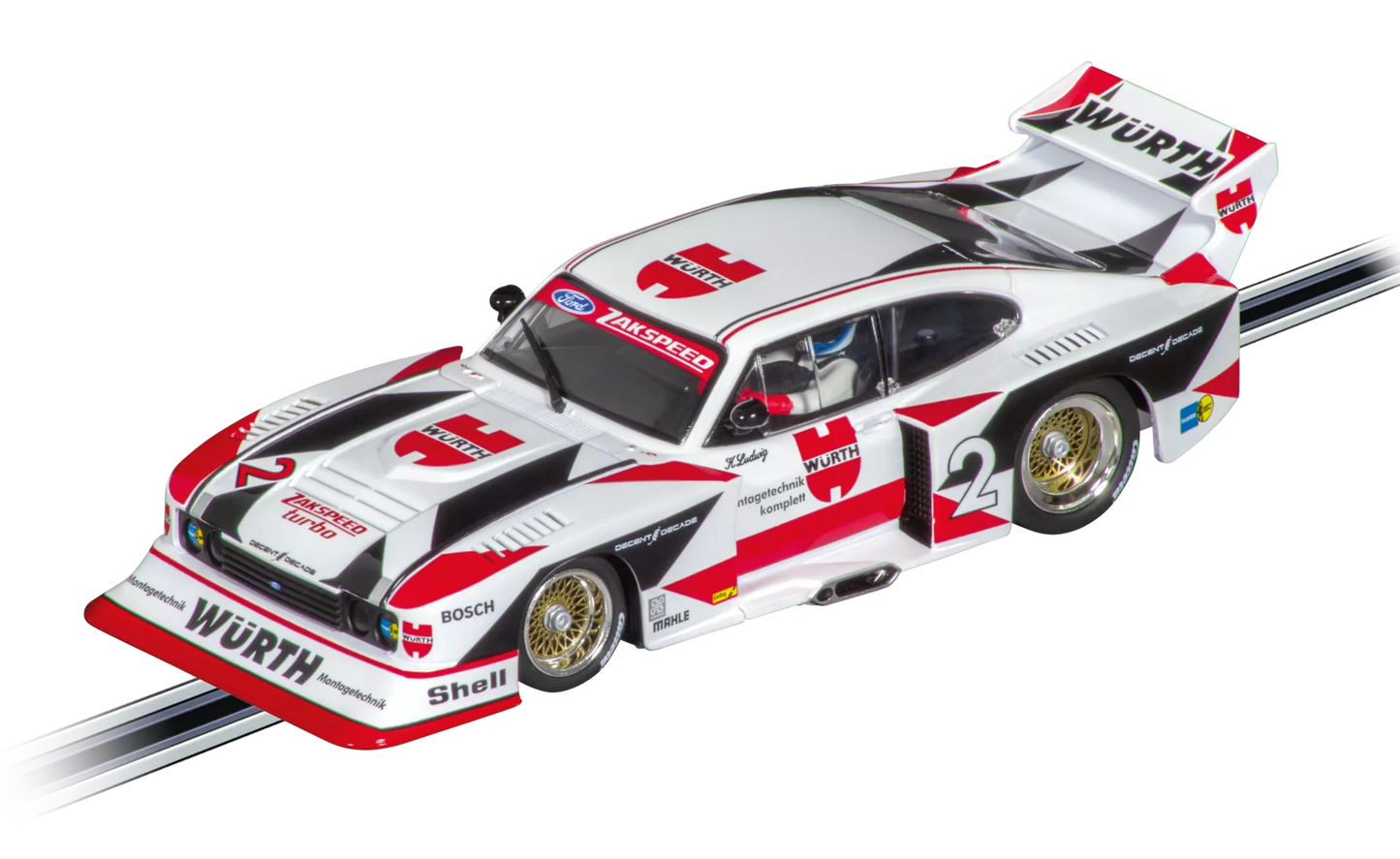 Carrera 31042 Ford Capri Zakspeed Turbo "Würth-Zakspeed-Team, No.2" Digital 132