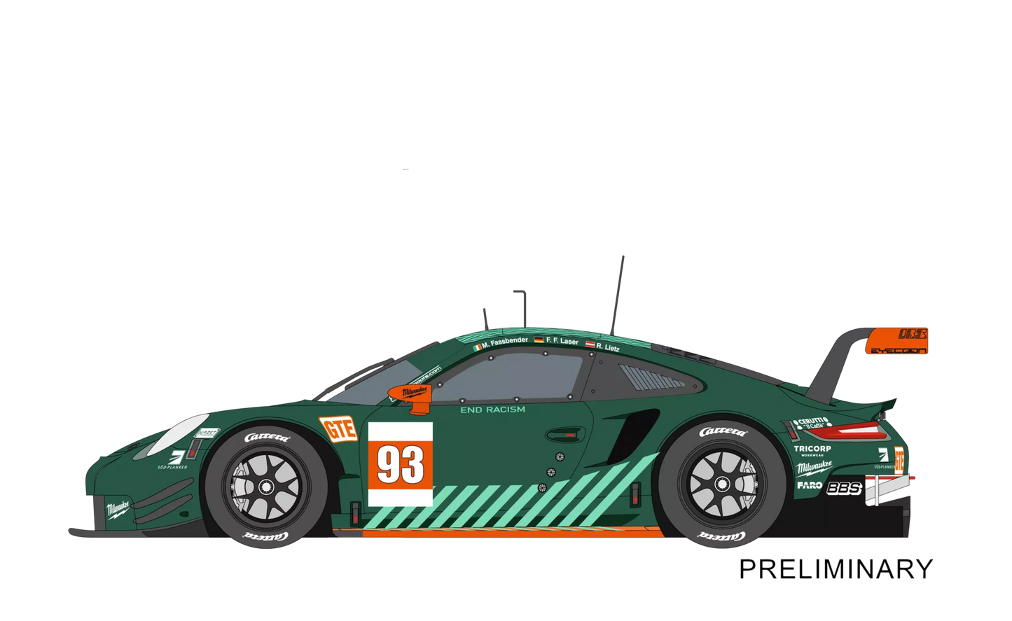 Carrera 23950 Porsche 911 RSR "Proton Competition, No.93" Digital 124