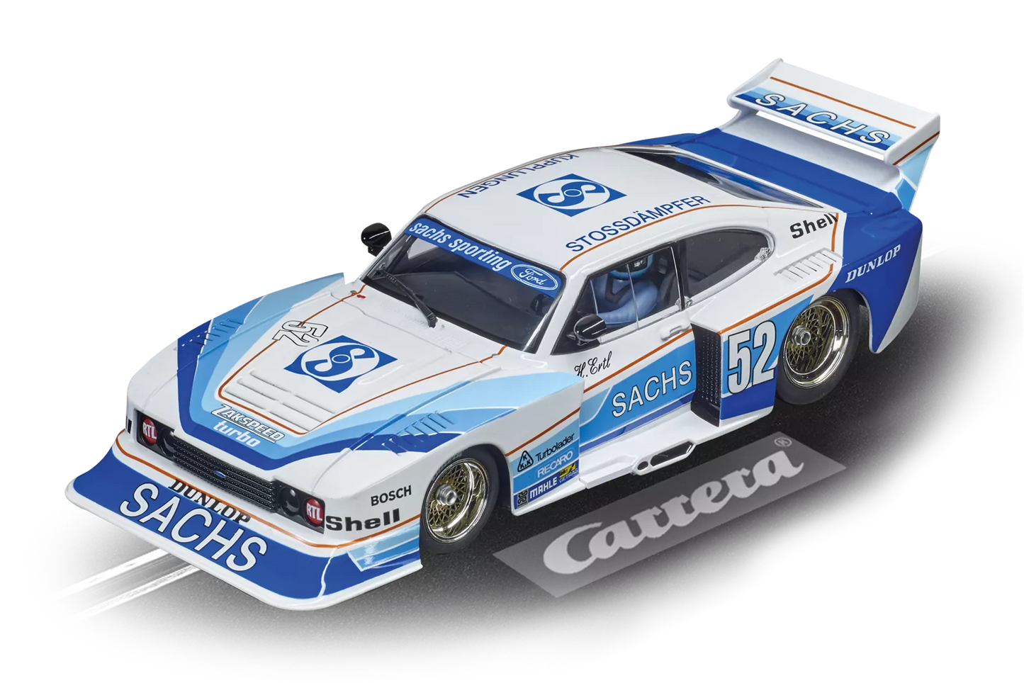 Carrera 23910 Ford Capri Zakspeed Turbo "Sachs Sporting, No.52" Digital 124