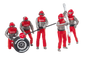 Carrera 21131 Figurensatz Mechaniker, Carrera Crew rot