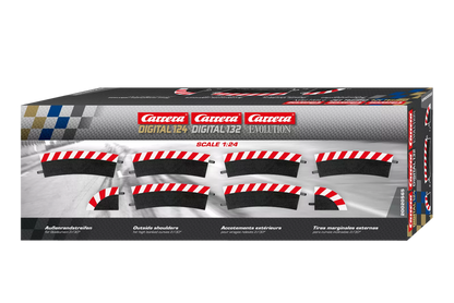 Carrera 20565 Außenrandstreifen für Steilkurve 2/30° 6 Stk., Endstücke 2 Stk.