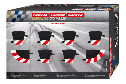 Carrera 20590 Innenrandstreifen für Kurve 1/30° 6 Stk., Endstücke 2 Stk.
