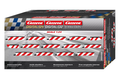 Carrera 20596 Innenrandstreifen für Steilkurve 4/15° 12 Stk., Endstücke 2 Stk.