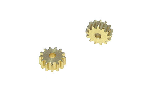 SG8516 Motorritzel 13Z M50 Racing f. Motorwelle 2mm Messing (2 Stk.)