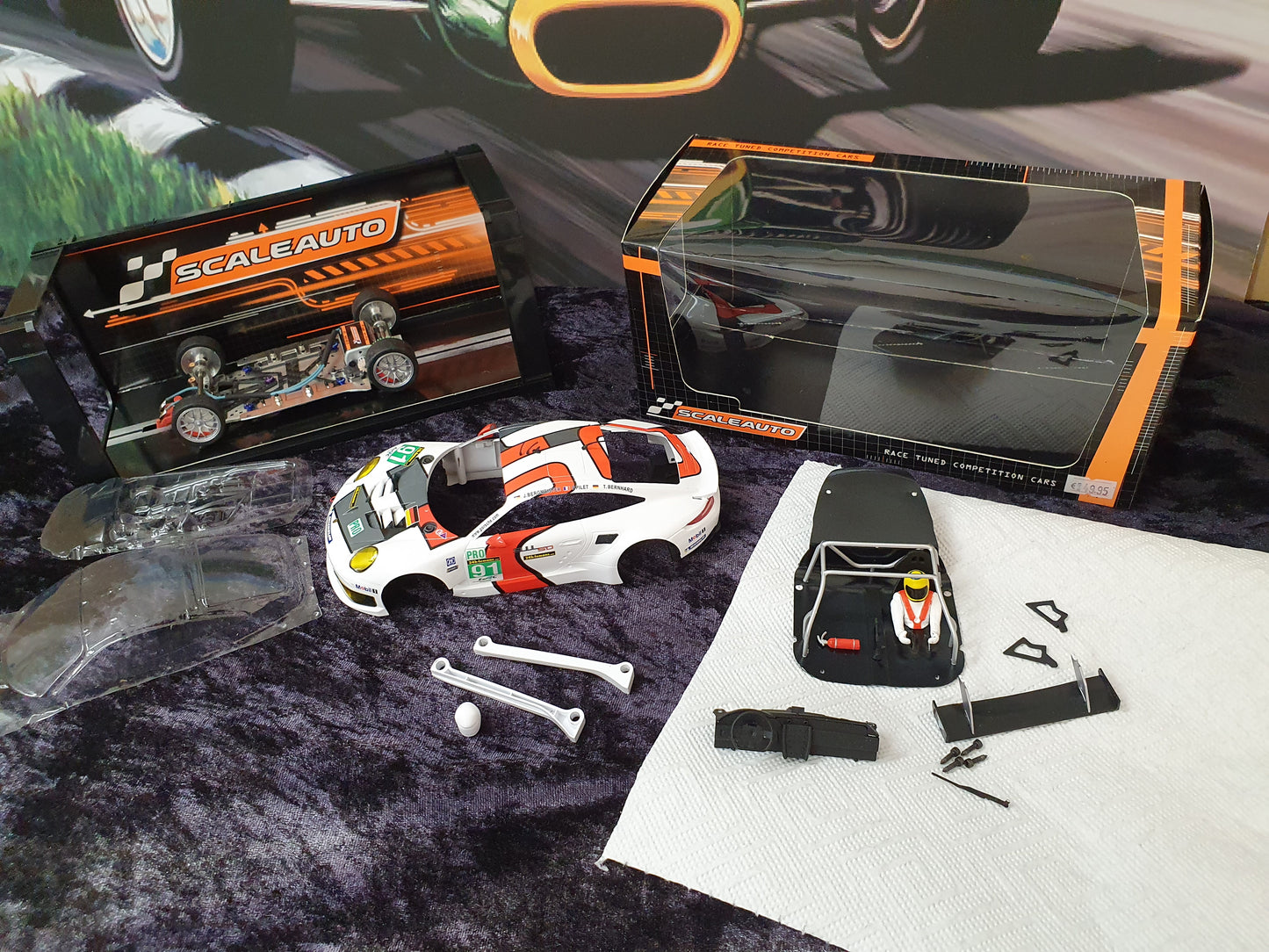 Scaleauto SC7090R Porsche 991 RSR Le Mans 2015 #91 m. GT3 Fahrwerk