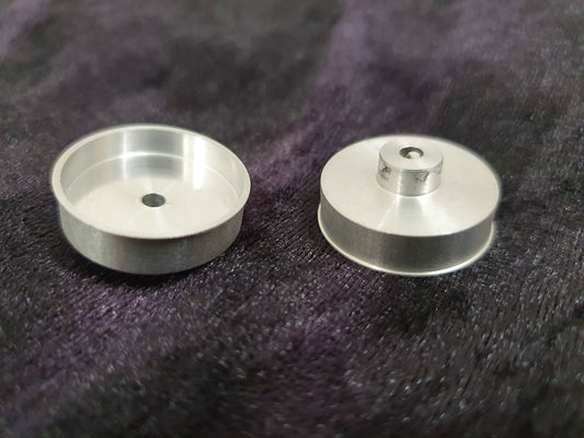 Töpfchenfelgen Alu Ø23mm/Ø22mm/6-10mm m, Schraube f. Ø3mm (2 Stk.)