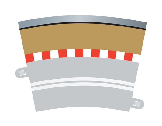 Scalextric C7019 Single Lane Radius 3 Curve Outer Borders 22,5° x 4