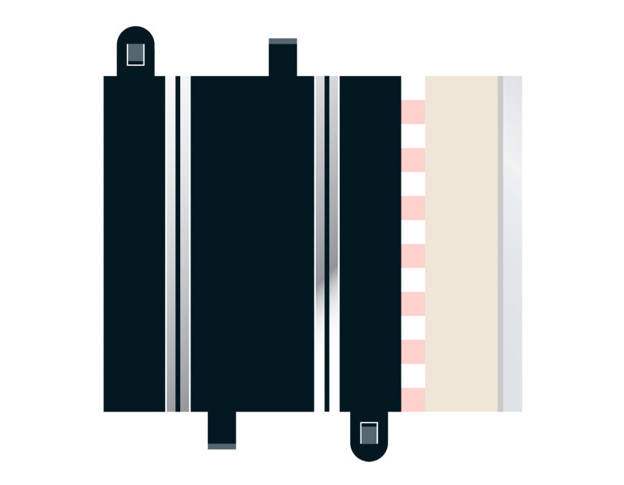 Scalextric C8207 Halbe Gerade 175 mm x 2