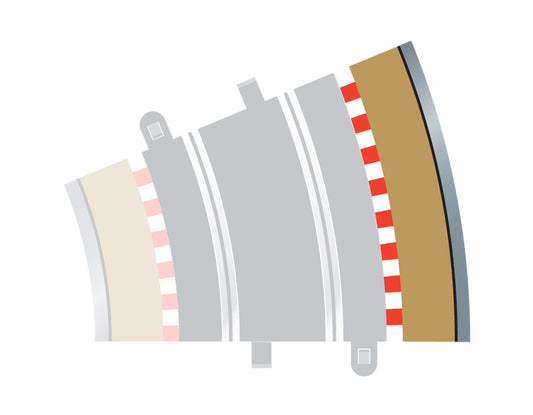 Scalextric C8224 Radius 3 Curve Outer Borders 22,5° x 4