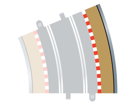 Scalextric C8238 Radius 4 Curve Outer Borders 22,5° x 4