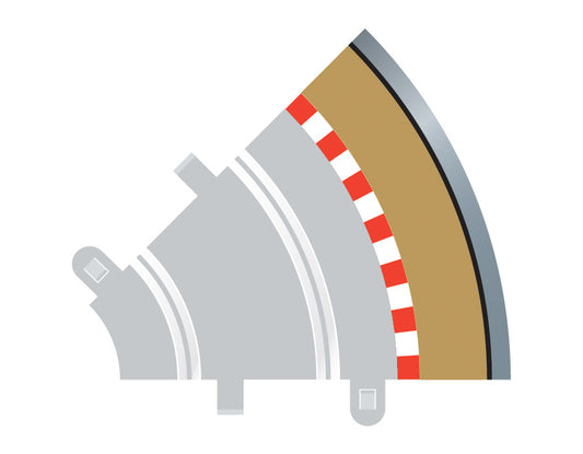 Scalextric C8240 Radius 1 Kurve Außenrandstreifen 45° x 4
