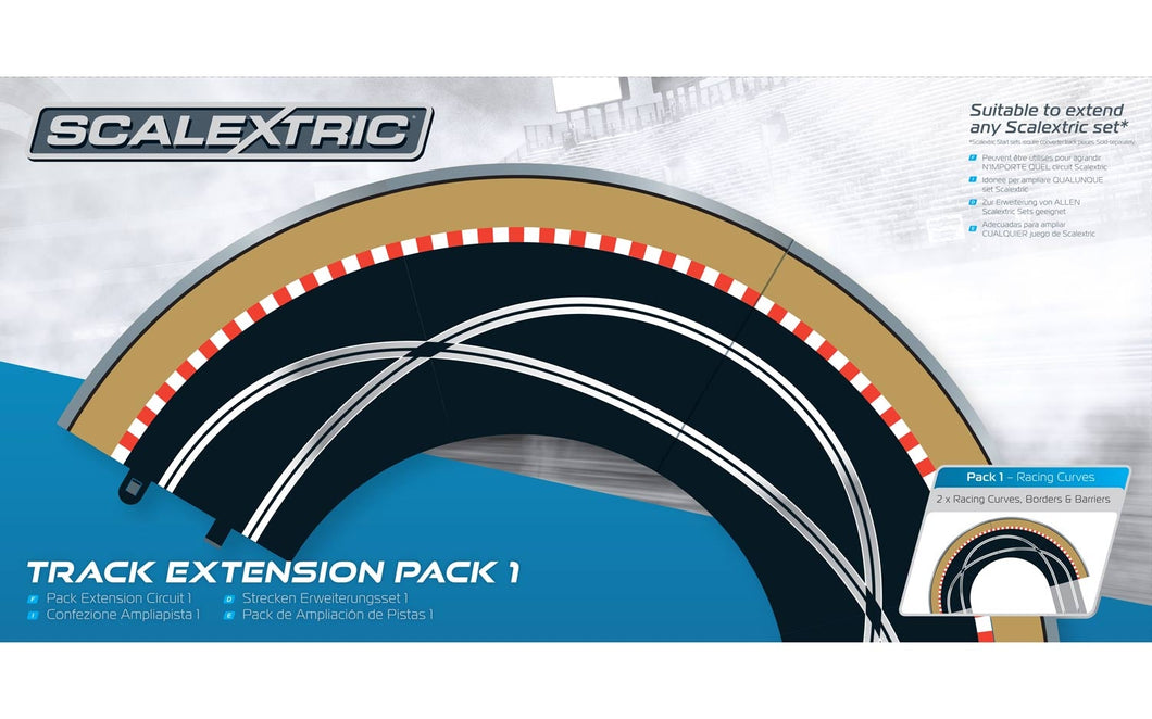 Scalextric C8510 Track-Erweiterungspaket 1x Rennkurve 180 Grad (2 Stück a´ 90 Grad)