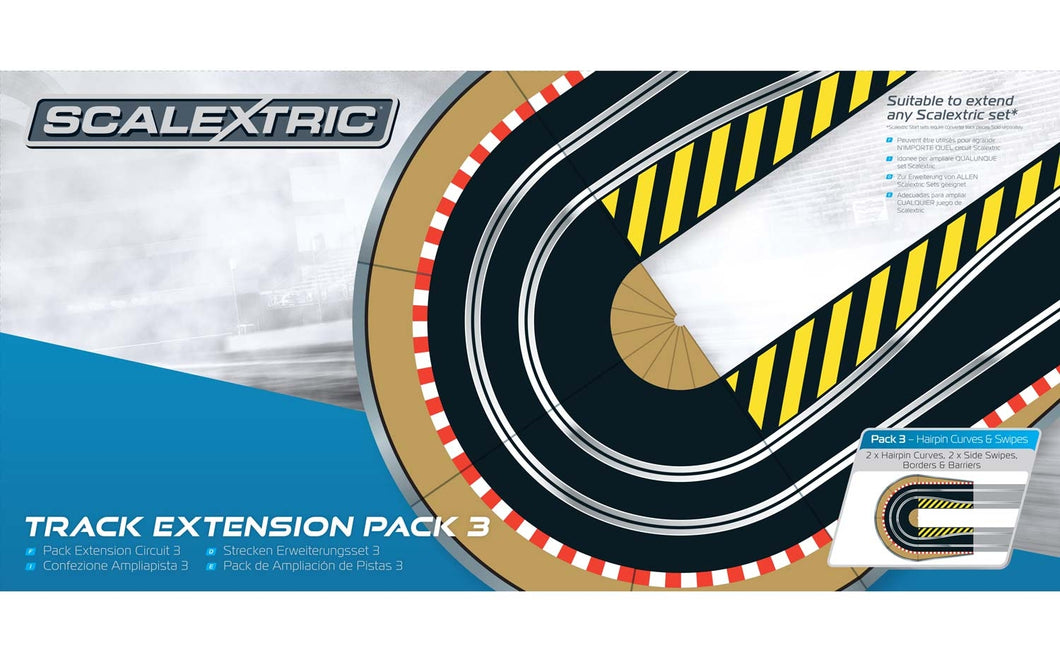 Scalextric C8512 Track-Erweiterungspaket 3 Haarnadelkurve (Verpackung ausgeblichen)